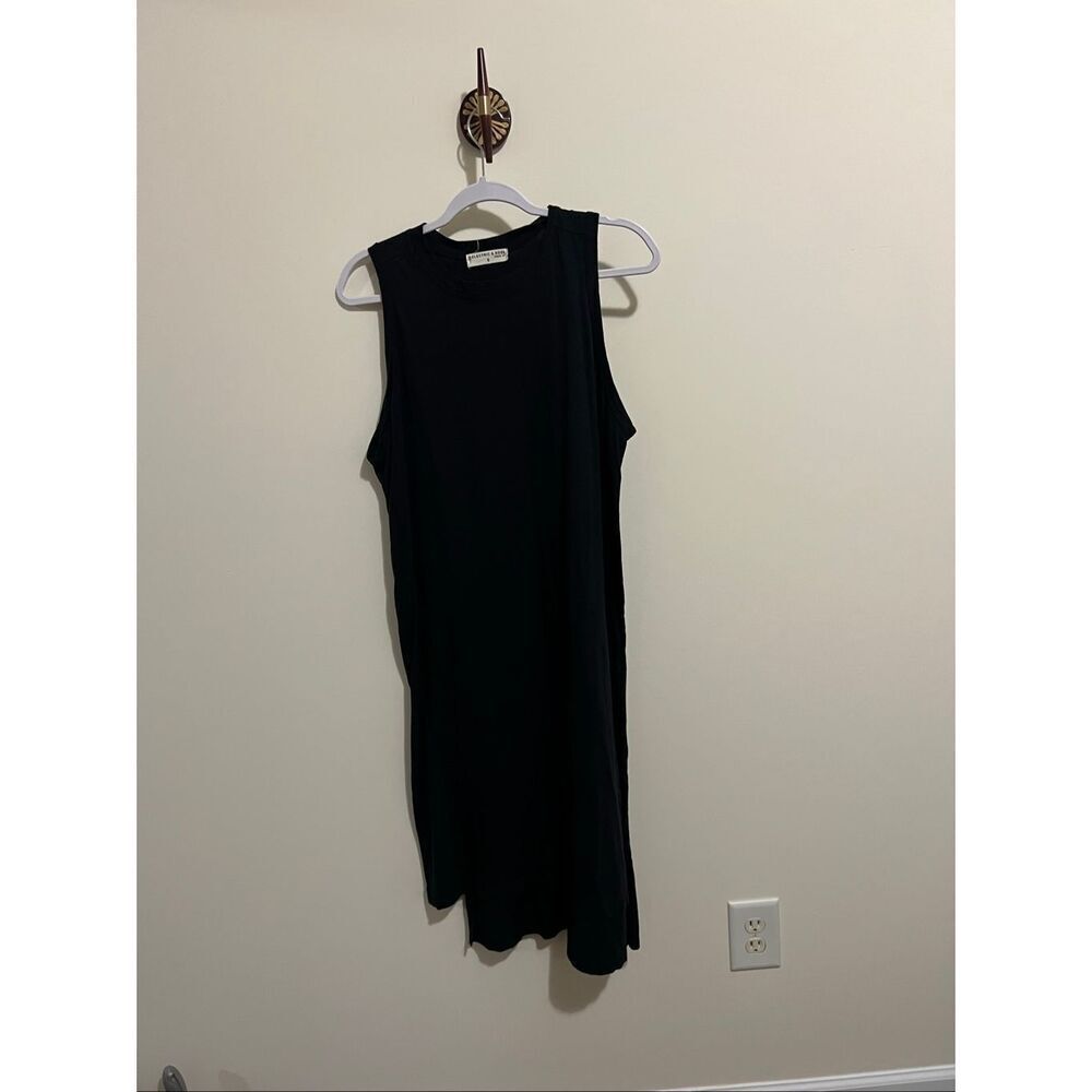 Electric & Rose Black Sleeveless Cotton Dress Midi length Side Slits size Small